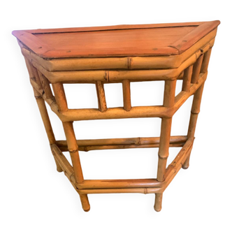 Small vintage bamboo shelf