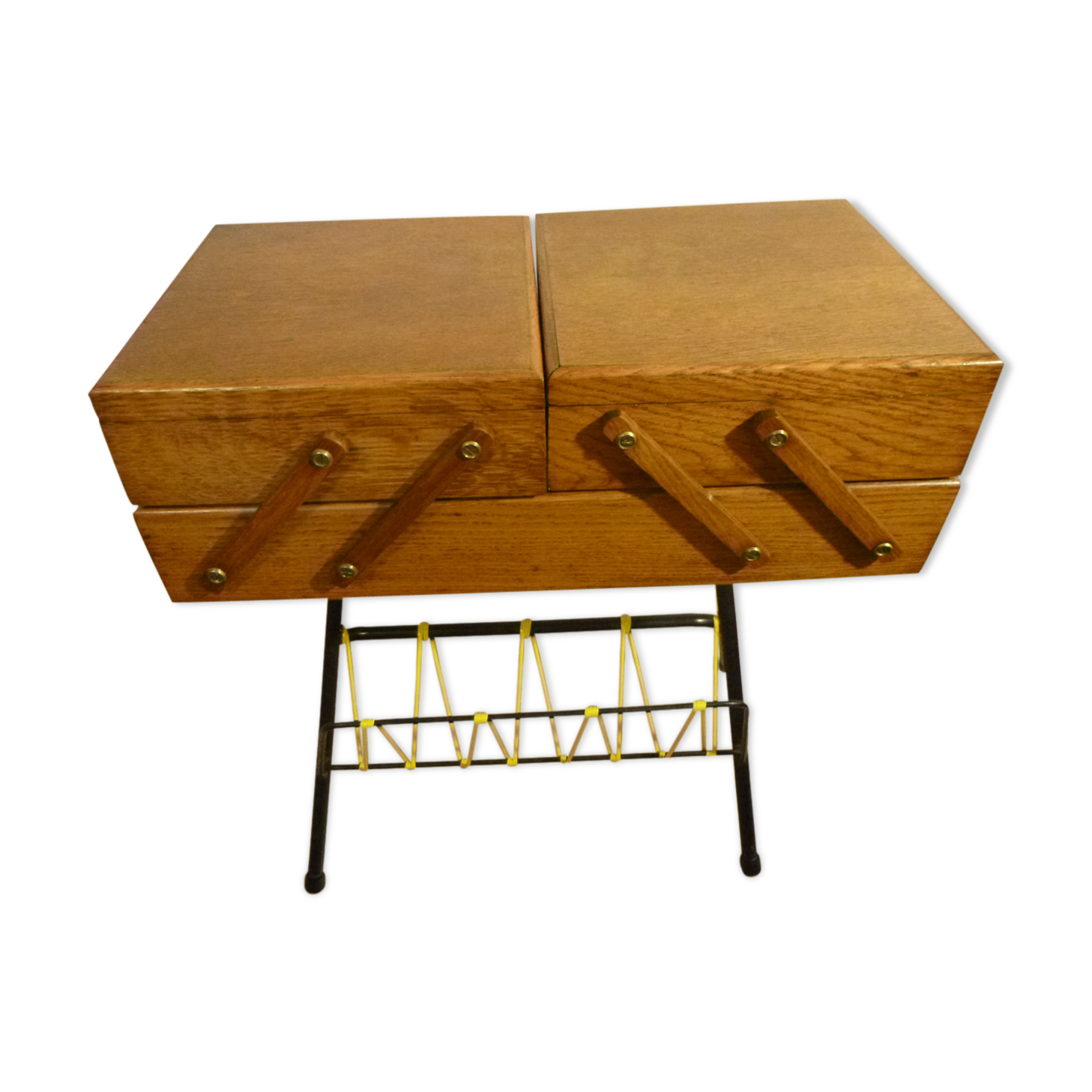 Vintage Scoubidou worker yellow