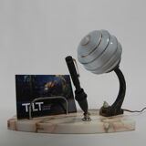 Art deco desk lamp with pen and letter holder