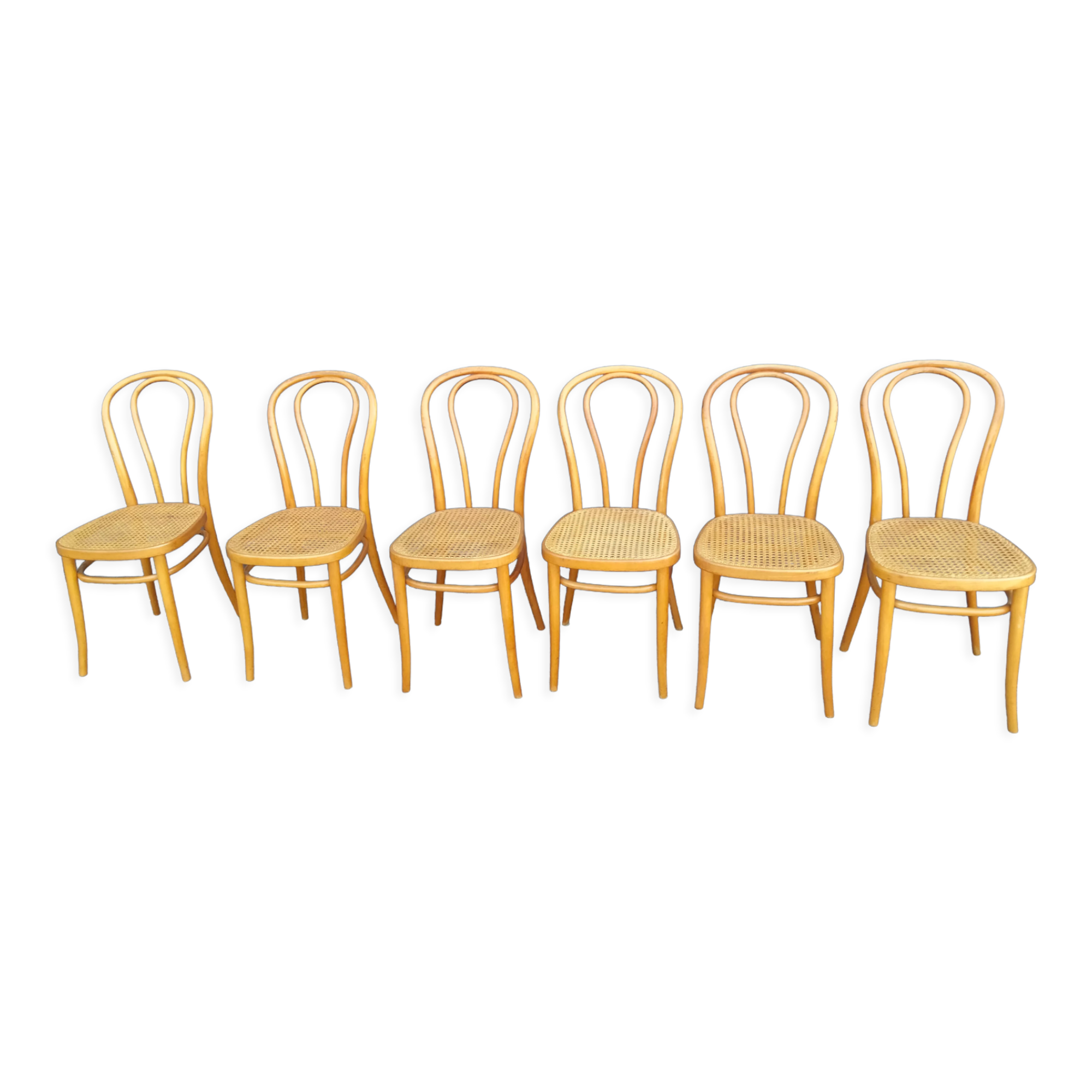 6 vintage cannees chairs old