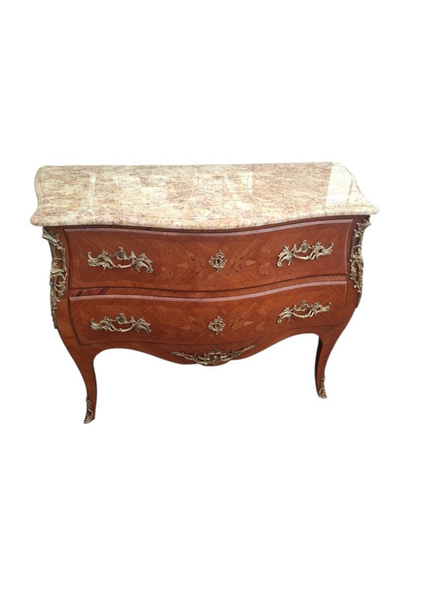 Louis XV style chest of drawers in marquetry