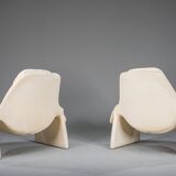 P60 chairs and ottomans by Vittorio Introini for Saporiti, 1960s, set of 4
