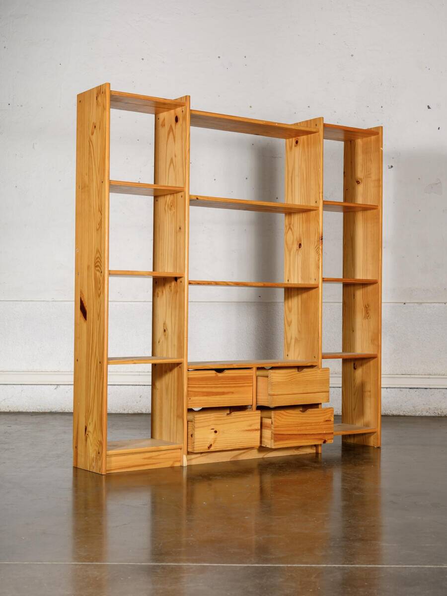 Large pine bookshelf