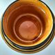 Vintage Luwasa cache-pot in brown caramel and black, ceramic, 1975