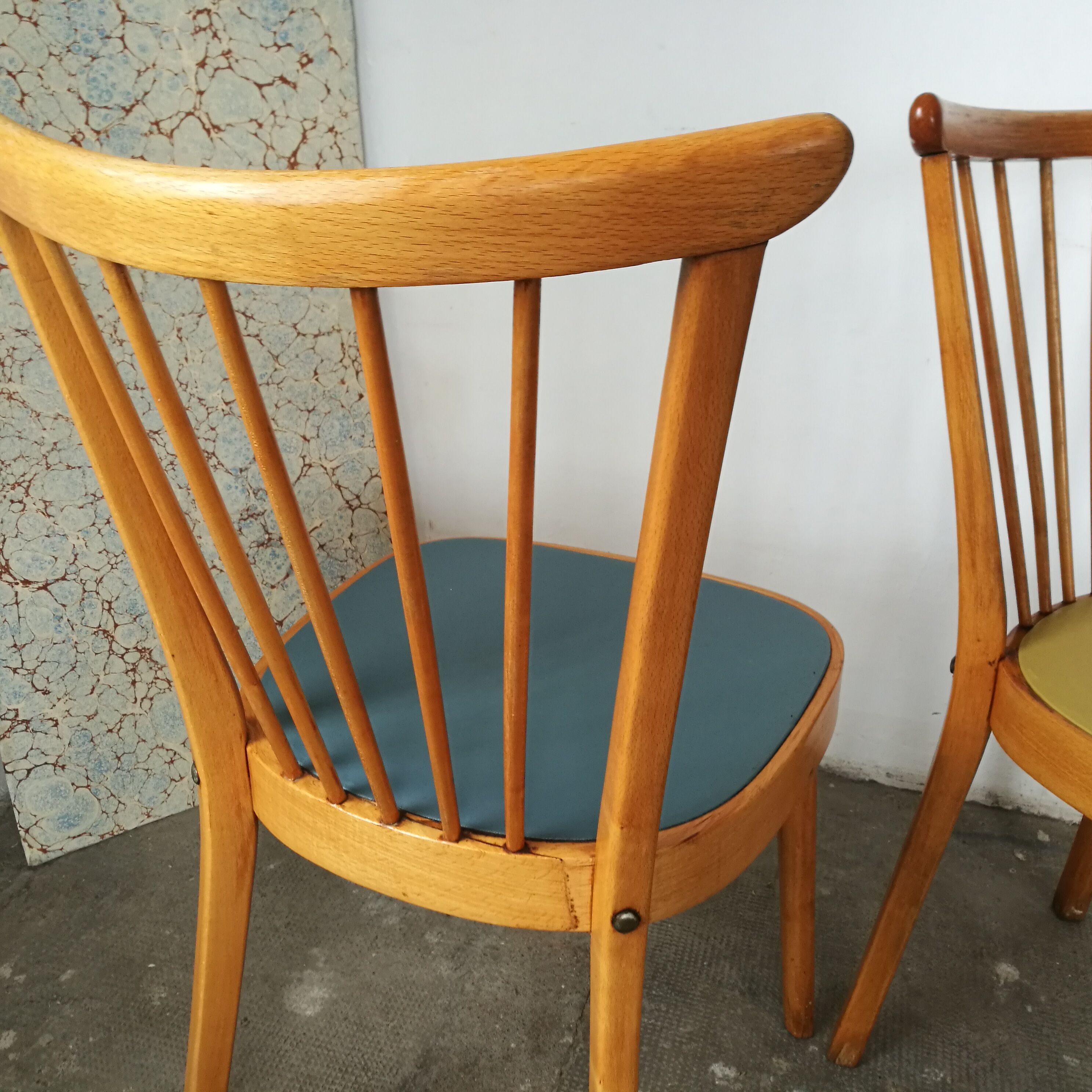 Set of 6 vintage chairs with mismatched bars