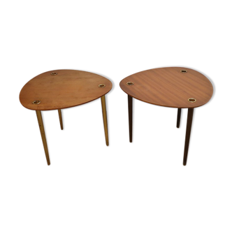 Vintage stackable trundle tables from Pierre Cruège 1950