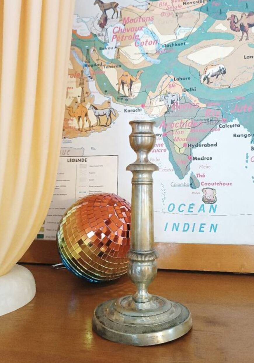 vintage brass candlestick