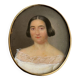 Miniature early 19th century hand painted by Bouvier portrait of a woman