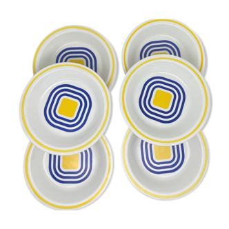 Assiettes à soupe Avant Garde Gien 1971