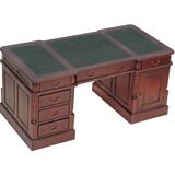 Victorian English style desk in solid mahogany 180 cm