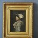 Profil d'une Elègante 1884 signé daté Hst