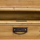 Art nouveau style baltic pine chest of drawers with mirror