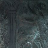 Grand vase en terre cuite à décor mythologique, 1950s