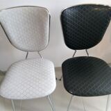 Set of 4 chairs welded skai skai black and white