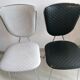 Lot de 4 chaises  soudexvinyl skai gauffré noir et blanc