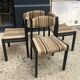 4 Self chairs in wood and fabric