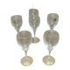 6 crystal wine glasses