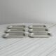 Set of 6 small silver-plated trays
