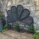 Vintage black rattan headboard 142cm
