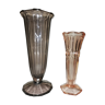 Pair of tulip art deco vases