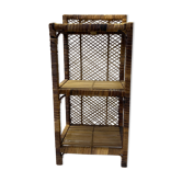Étagère rotin vintage