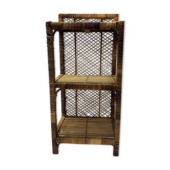 Vintage rattan shelf