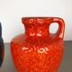 Set of 2 Multi-Color Fat Lava Op Art Pottery Vase Made Bay Ceramics, Germany