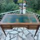 Louis XVI style solid mahogany and bronze flat desk, 19th century