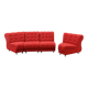 Space Age Modular Curved Sofa In Original Red Fabric, Tatra 1970s
