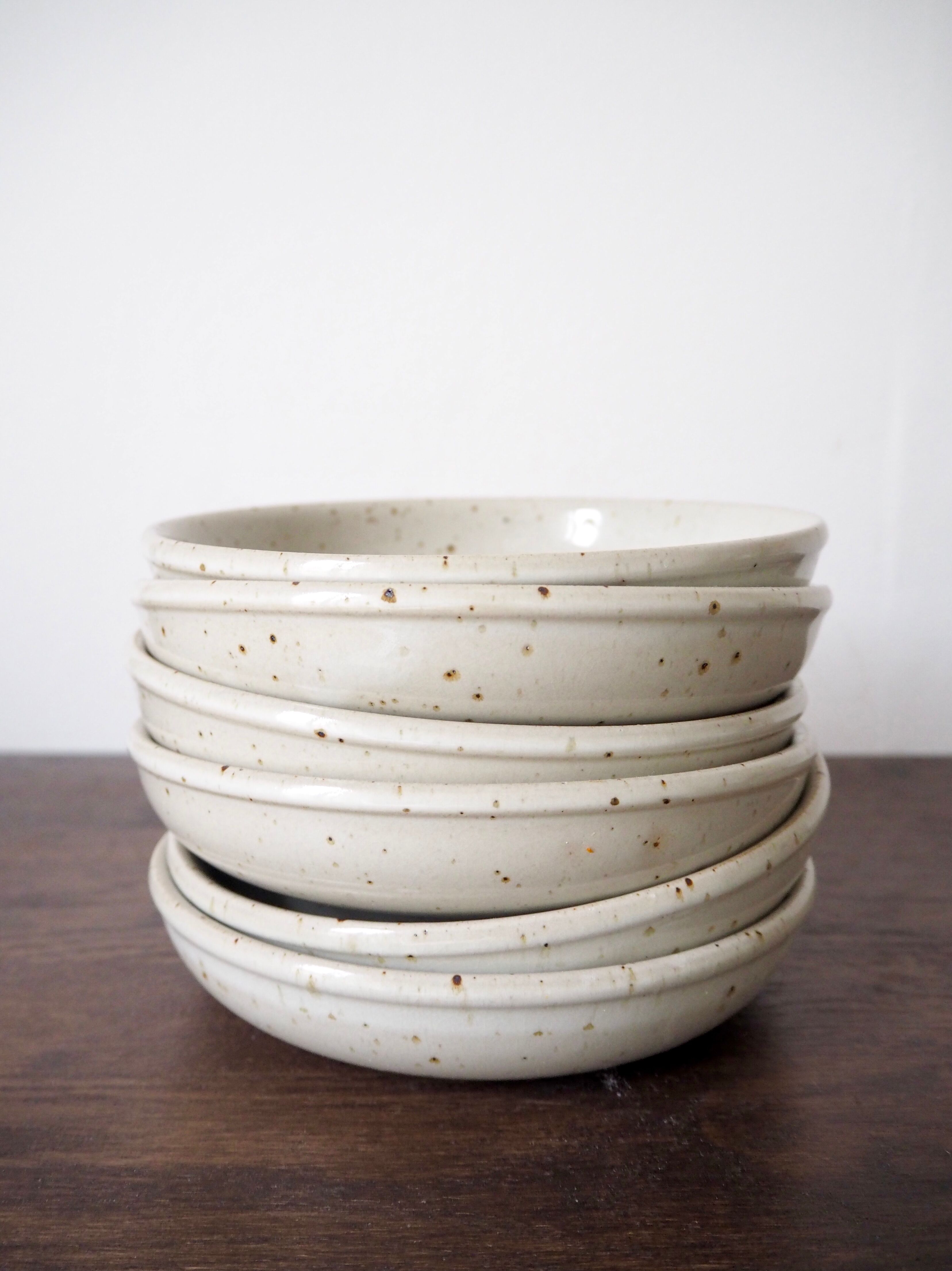 Set of 6 plates caps in pyrite sandstone Sandstone of the Marais