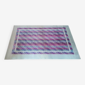 1980s Gorgeous Geometric Italian Woolen Rug by Missoni for T&J Vestor