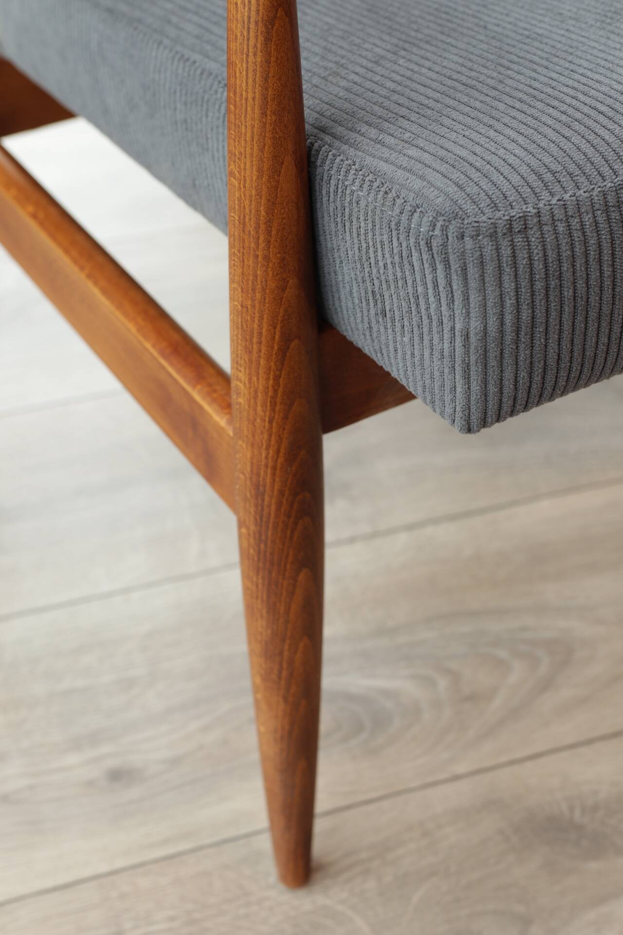 Scandinavian modern armchair graphite corduroy H.Lis