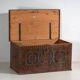 Large antique hand-painted trunk (c.1900) #50