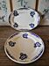 Badonviller dish model Alain, oval and round dish with blue flowers.