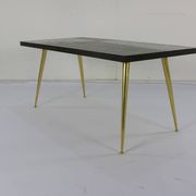 German design mosaic coffee table with brass legs
