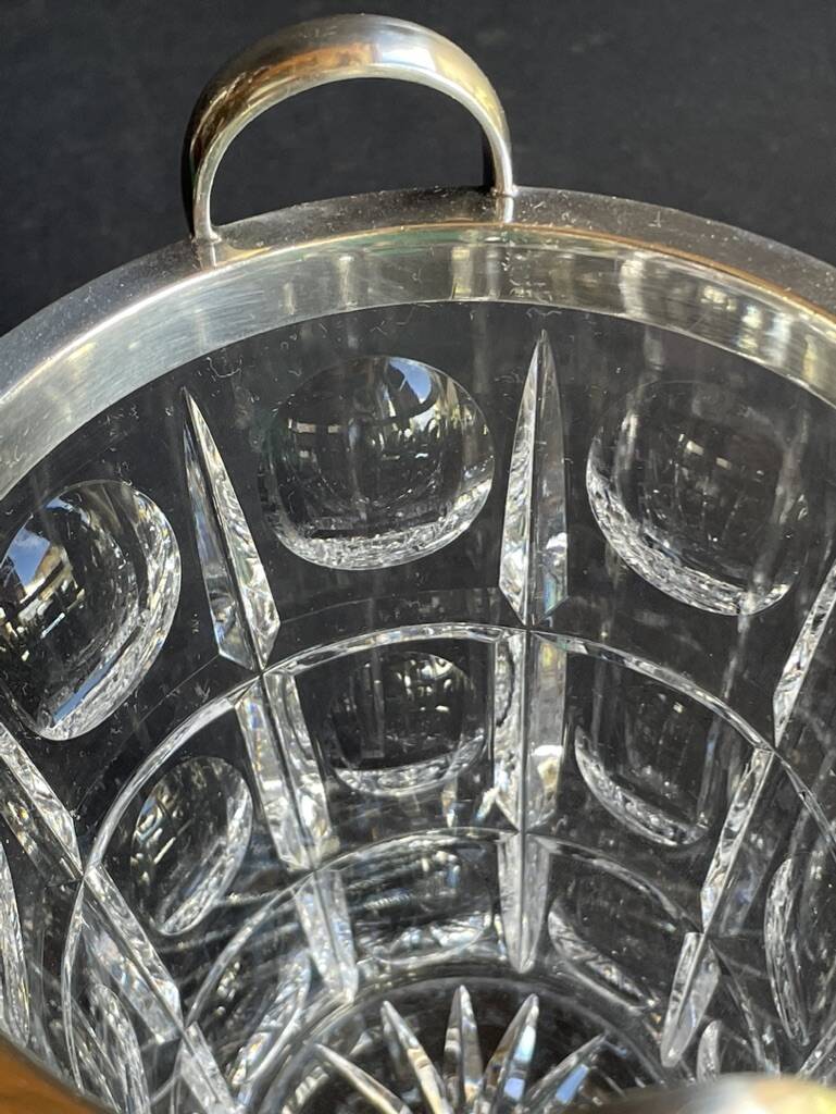 Seau à glace cristal et argent 925 – Gebrüder Deyhle