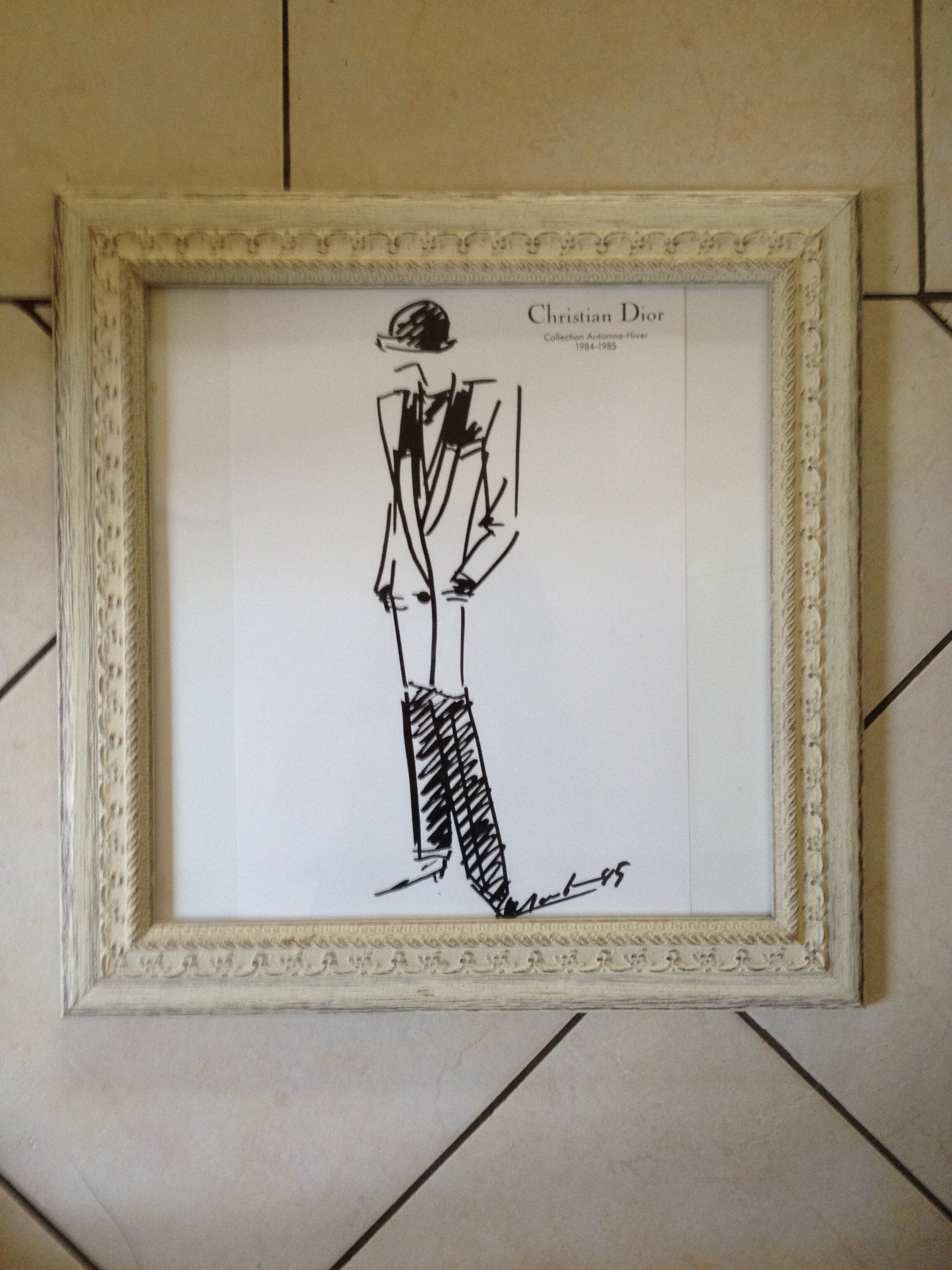 Christian dior: nice illustration / drawing / sketch of 80s press press mode