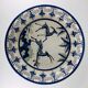 Grand plat vintage ceramic emaux keralouve style art deco dlg catteau