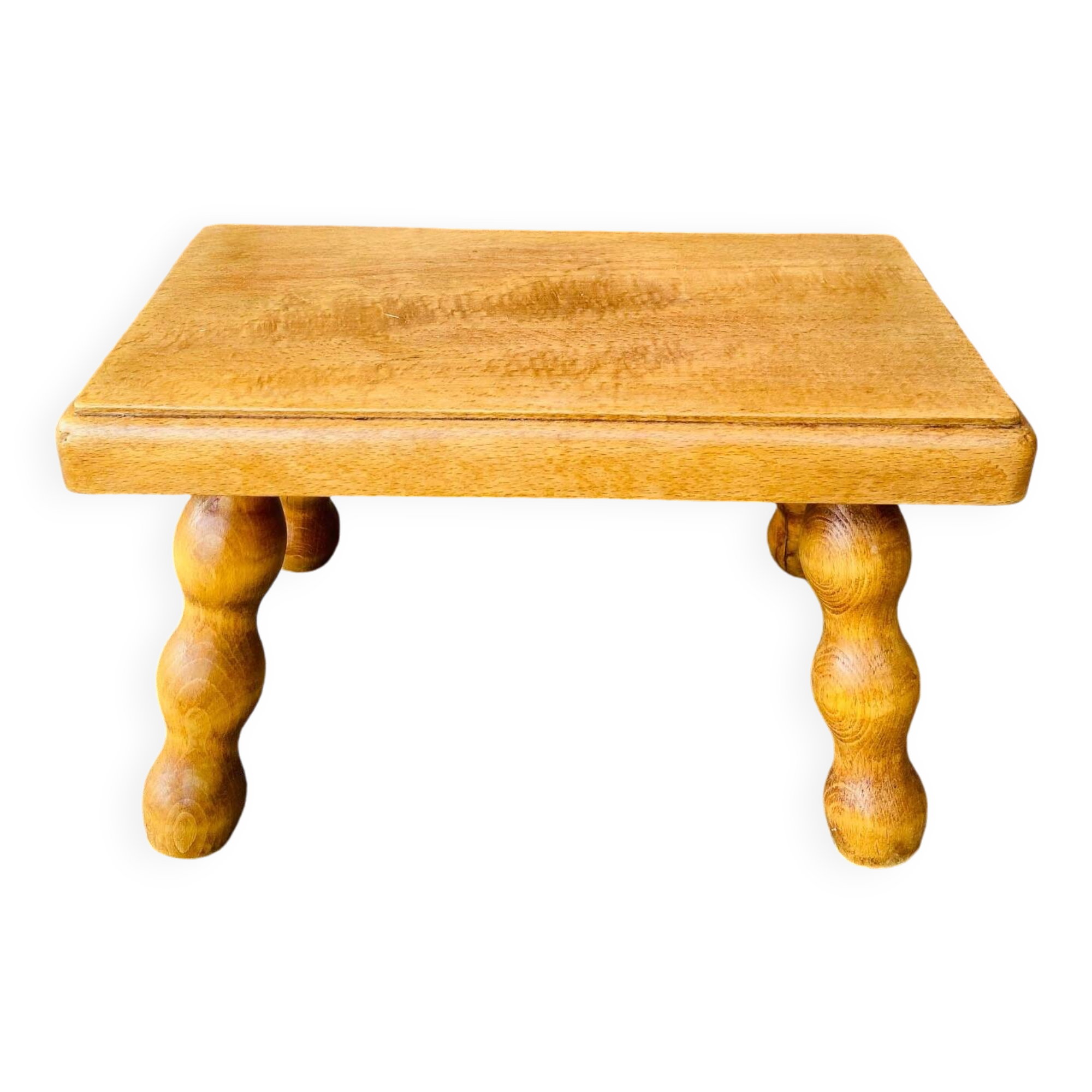 Vintage turned wooden foot stool/step stool