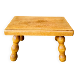 Vintage turned wooden foot stool/step stool
