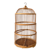 Large bamboo and rattan birdcage from the 1970s.