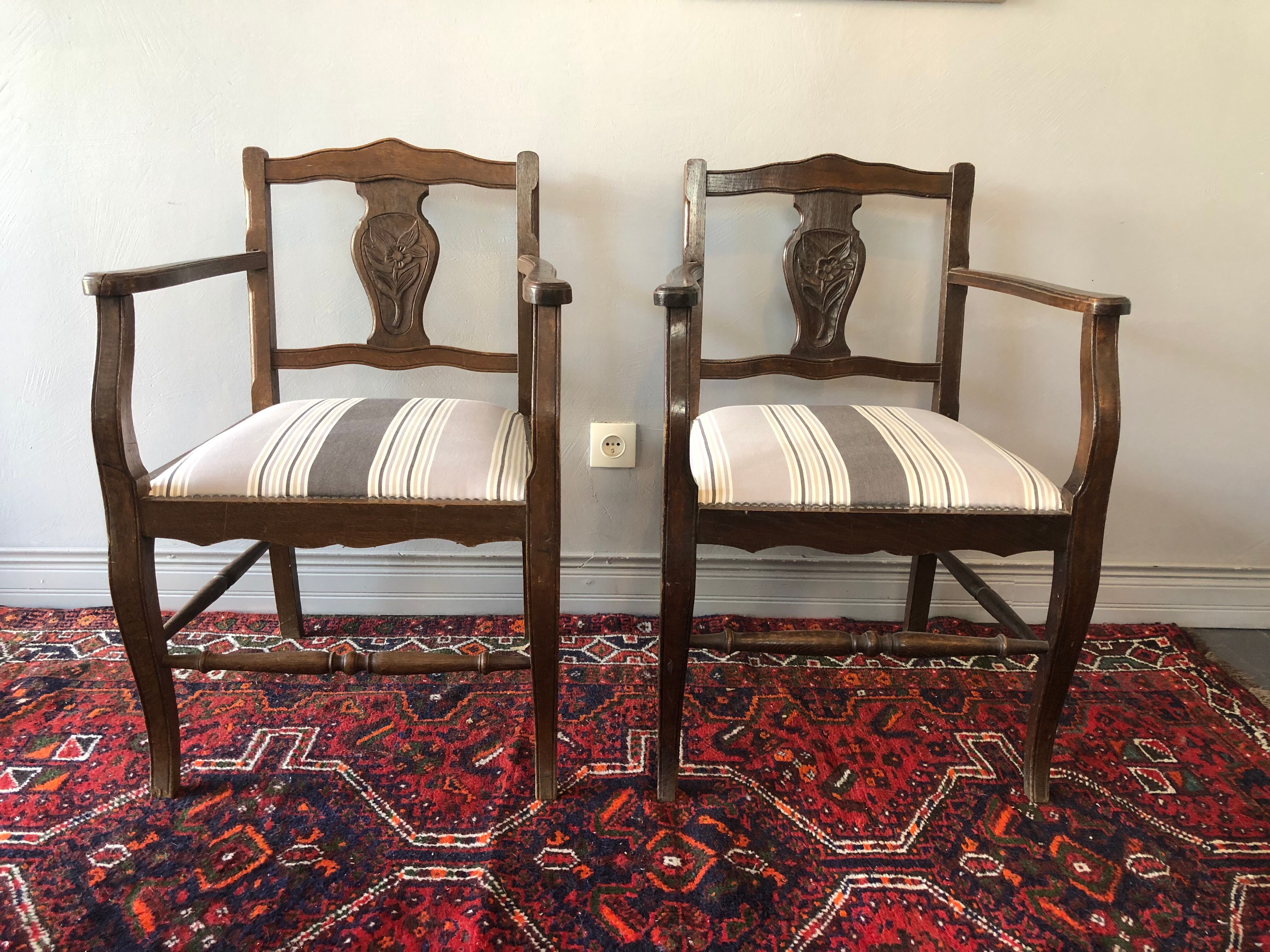 Pair of antique armchairs