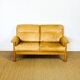 Complete camel leather lounge set from the 1960s.