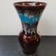 Vase vallauris fady grand modèle céramique marron coulures bleus vintage