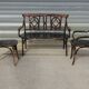 Baumann living room, 1910, bench, armchair and bistro chair