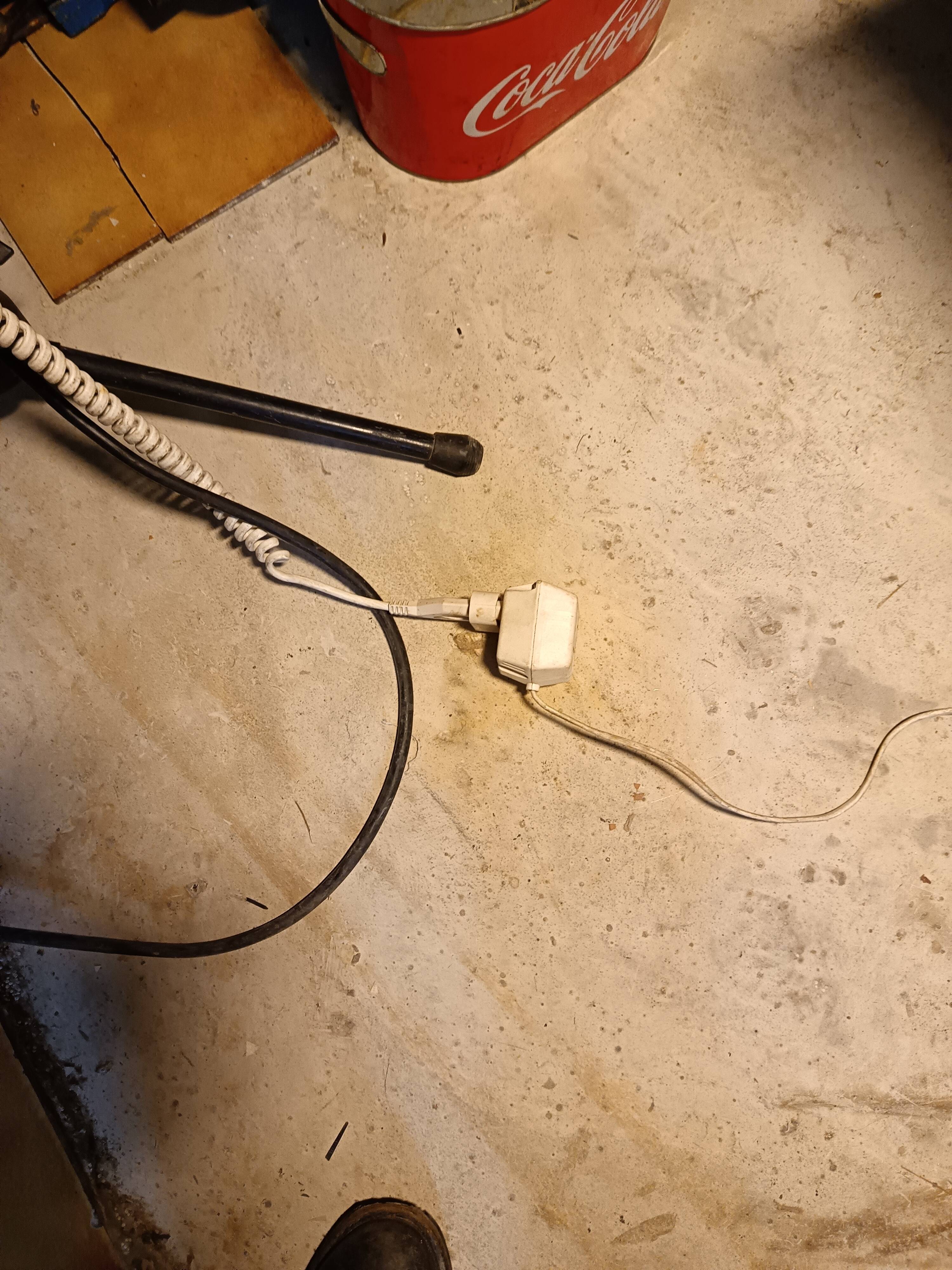 Articulated blue desk lamp