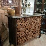 bar 1970 wooden log