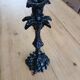 Black metal candle holder/candlestick