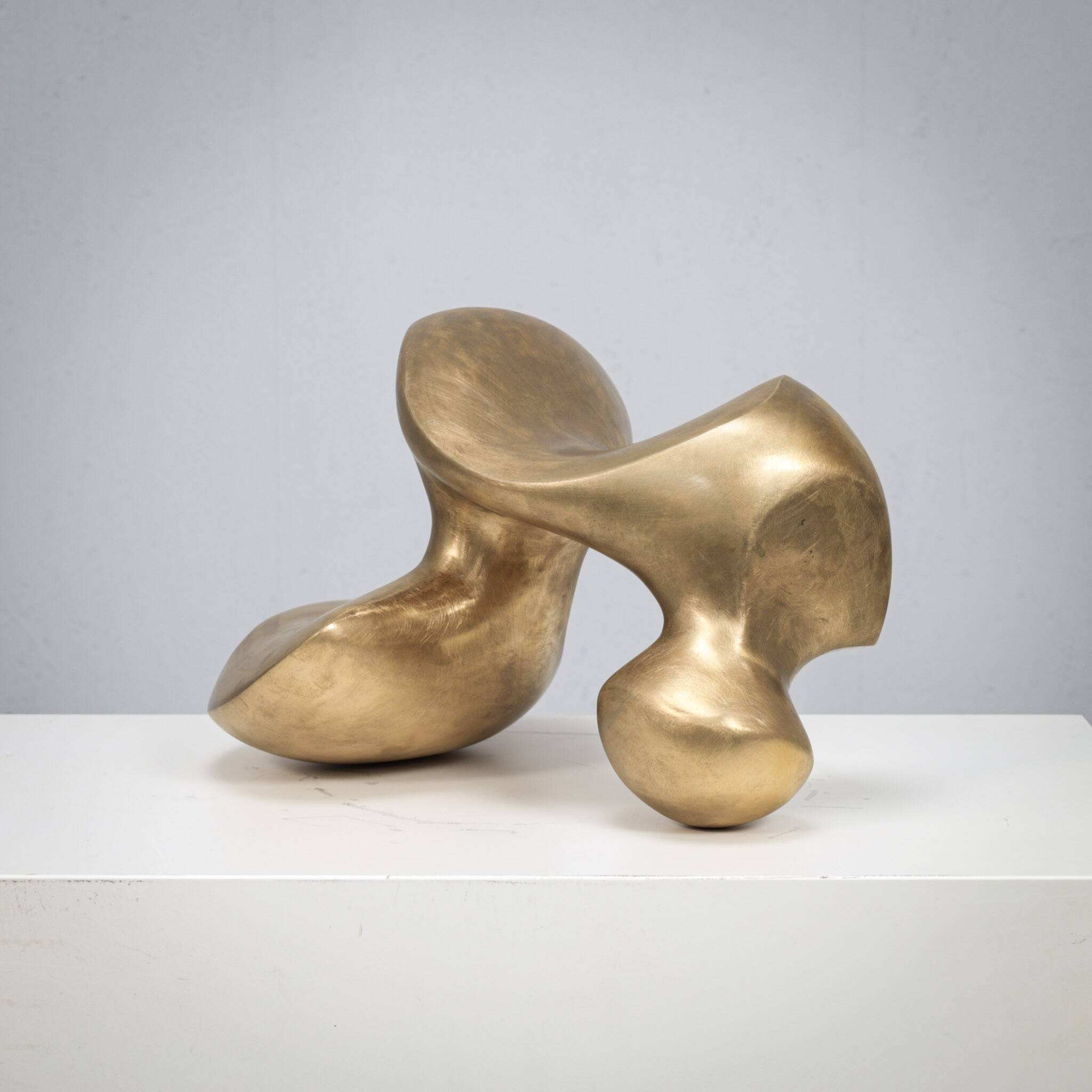 Abstract biomorphic bronze sculpture by Felix van de Beek, Netherlands, 1980s