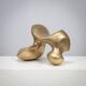 Abstract biomorphic bronze sculpture by Felix van de Beek, Netherlands, 1980s
